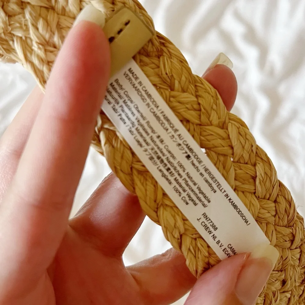 NWT J.CREW Raffia Belt Size XS/S - Picture 4 of 6